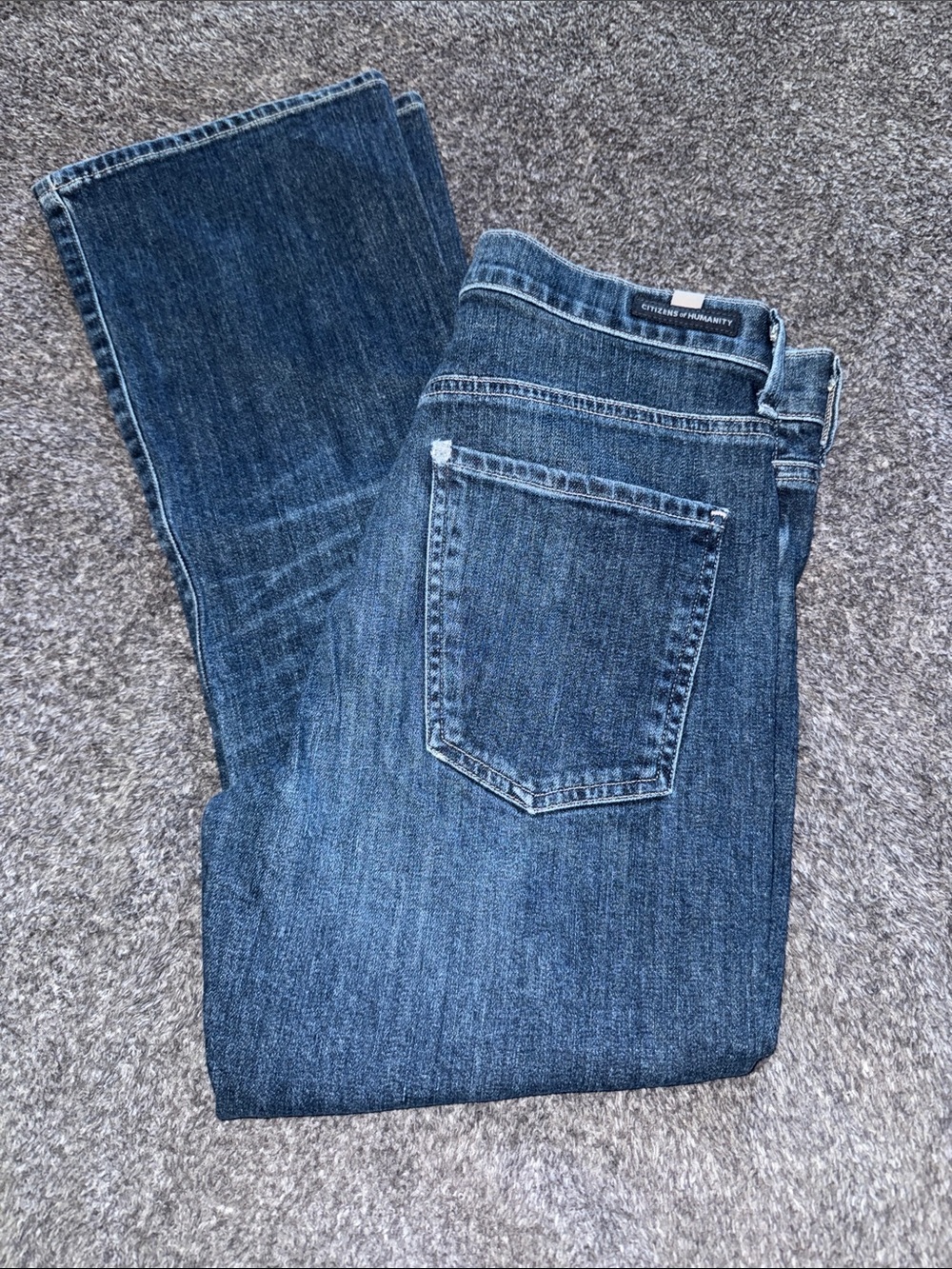 Citizens Of Humanity Dark Indigo Straight Leg ankle Jeans